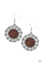 Load image into Gallery viewer, Farmhouse Fashionista - Brown Flower Earrings Paparazzi
