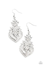 Load image into Gallery viewer, Royal Hustle - White Diamond Life of the Party Earrings Paparazzi
