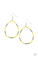 Load image into Gallery viewer, Keep Up The Good BEADWORK - Yellow Earrings Paparazzi
