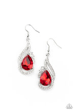 Load image into Gallery viewer, Dancefloor Diva - Red Diamond Earrings Paparazzi
