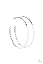 Load image into Gallery viewer, DIP, DIP, Hooray! - White Hoop Earrings Paparazzi
