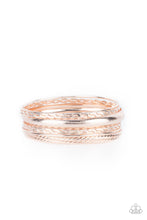 Load image into Gallery viewer, Trophy Texture - Rose Gold Bracelet Paparazzi
