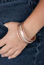 Load image into Gallery viewer, Trophy Texture - Rose Gold Bracelet Paparazzi
