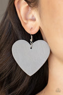 Country Crush - Silver Heart Earrings Paparazzi