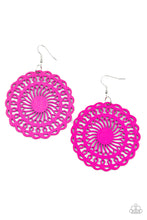 Load image into Gallery viewer, Island Sun - Pink Wood Earrings Paparazzi
