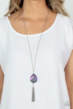 Load image into Gallery viewer, Interstellar Solstice - Purple Oil Spill Necklace Paparazzi
