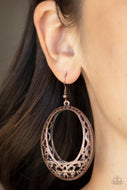 Gardenista Grandeur - Copper Earrings Paparazzi