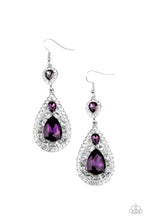 Load image into Gallery viewer, Posh Pageantry - Purple Earrings Paparazzi
