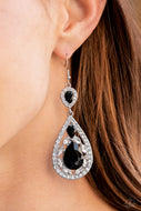 Posh Pageantry Black Earring January 2022 Life of the Party Paparazzi