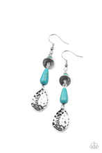 Load image into Gallery viewer, Artfully Artisan - Blue Crackle Earrings Paparazzi
