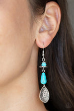 Load image into Gallery viewer, Artfully Artisan - Blue Crackle Earrings Paparazzi
