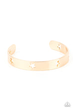 Load image into Gallery viewer, American Girl Glamour - Gold Cuff Star Bracelet Paparazzi
