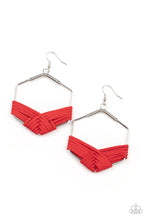 Load image into Gallery viewer, Suede Solstice - Red Leather Earrings Paparazzi
