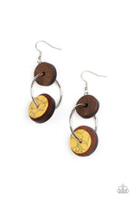 Load image into Gallery viewer, Artisanal Aesthetic - Yellow Wood Earrings Paparazzi
