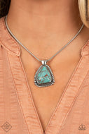 Artisan Adventure - Blue Crackle Simply Santa Fe Fashion Fix Necklace Paparazzi
