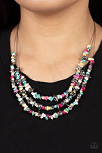 Load image into Gallery viewer, Placid Pebbles - Multi-Color Crackle Necklace Paparazzi
