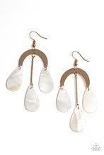 Load image into Gallery viewer, Atlantis Ambience - Gold Seashell Earrings Paparazzi
