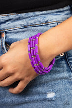 Load image into Gallery viewer, Radiantly Retro - Purple Bracelet Paparazzi
