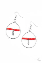 Load image into Gallery viewer, Free Bird Freedom - Red Feather Earrings Paparazzi
