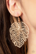 Palm Palmistry - Gold Leaf Earrings Paparazzi