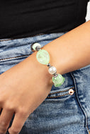 Resort Ritz - Green Stretchy Bracelet Paparazzi