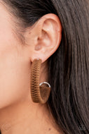 Rural Guru - Brown Hoop Earrings Paparazzi