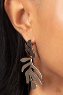 Palm Picnic - Gold Stud Earrings Paparazzi
