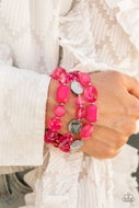 Oceanside Bliss - Pink Fashion Fix Bracelet Paparazzi