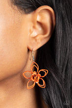 Load image into Gallery viewer, Botanical Bonanza - Orange Flower Earrings Paparazzi

