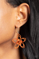 Botanical Bonanza - Orange Flower Earrings Paparazzi