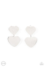 Load image into Gallery viewer, Cowgirl Crush - Silver Heart Stud Earrings Paparazzi
