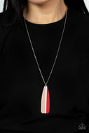 Grab a Paddle - Red Wood Necklace Paparazzi