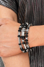 Load image into Gallery viewer, Dynamic Dazzle - Black Stretchy Bracelet Paparazzi
