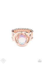 Load image into Gallery viewer, Mystical Treasure - Rose Gold Glimpses of Mailbu Fashion Fix Ring Paparazzi

