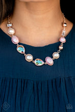 Load image into Gallery viewer, Nautical Nirvana - Rose Gold Glimpses of Malibu Fashion Fix Necklace Paparazzi
