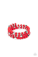 Load image into Gallery viewer, Vibrant Verve - Red Coil Bracelet Paparazzi
