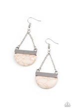 Load image into Gallery viewer, Mesa Mezzanine - White Crackle Earrings Paparazzi
