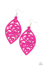 Load image into Gallery viewer, Coral Garden - Pink Wood Earrings Paparazzi
