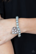 Cutely Crushing - Silver Pearl Bracelet Paparazzi