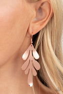 A FROND Farewell - Copper Earrings Paparazzi