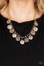 Load image into Gallery viewer, Spot On Sparkle - Gold Necklace Paparazzi
