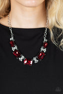 Flawlessly Famous - Red Ruby Necklace Paparazzi