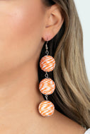 Laguna Lanterns - Orange Earrings Paparazzi