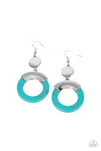 Load image into Gallery viewer, ENTRADA at Your Own Risk - Blue Crackle Earrings Paparazzi
