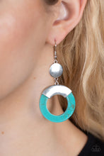 Load image into Gallery viewer, ENTRADA at Your Own Risk - Blue Crackle Earrings Paparazzi
