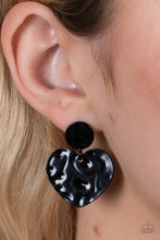 Load image into Gallery viewer, Just a Little Crush - Black Earrings
