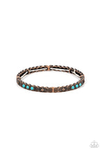 Load image into Gallery viewer, Living In The PASTURE - Copper and Blue Crackle Bracelet Paparazzi
