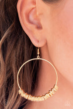 Load image into Gallery viewer, Retro Ringleader - Gold Earrings Paparazzi
