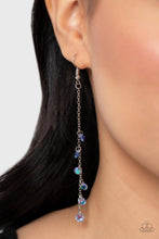 Load image into Gallery viewer, Extended Eloquence - Blue Iridescent Earrings Paparazzi
