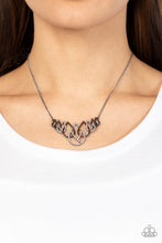 Load image into Gallery viewer, Thunderstruck Teardrops - Black Gunmetal Necklace Paparazzi
